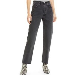 Agolde Black 90’s Pinch Waist Straight Leg Jeans Size 24